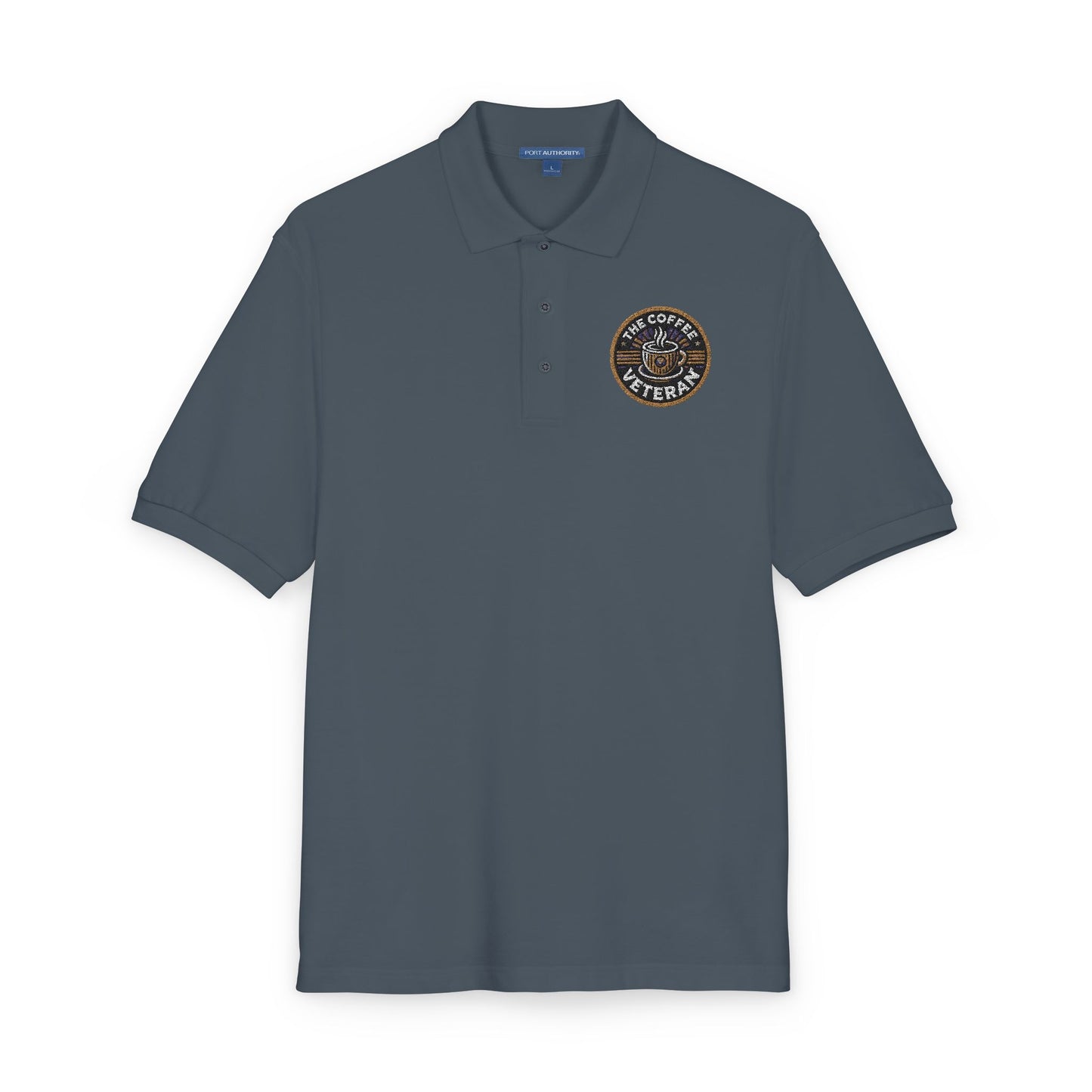 The Coffee Veteran Golf Polo — Embroidered Performance Edition (Multiple Colors Available)