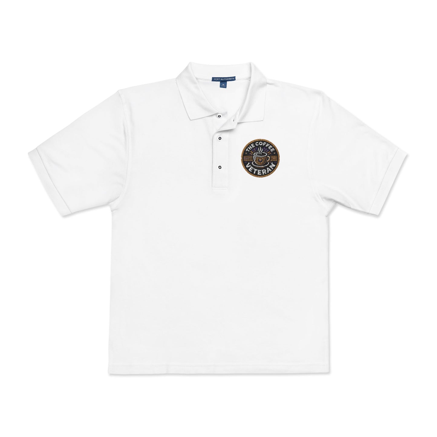 The Coffee Veteran Golf Polo — Embroidered Performance Edition (Multiple Colors Available)