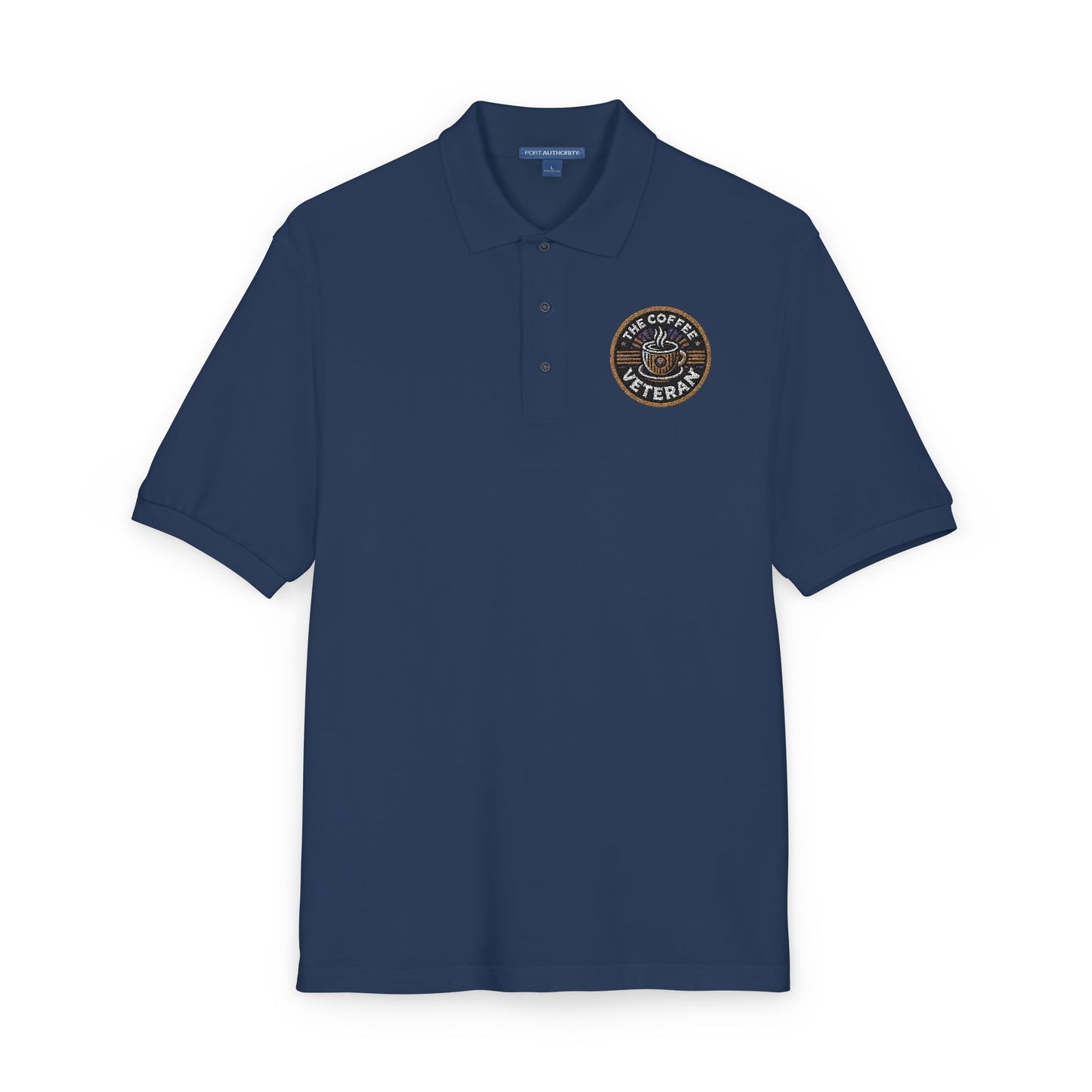 The Coffee Veteran Golf Polo — Embroidered Performance Edition (Multiple Colors Available)