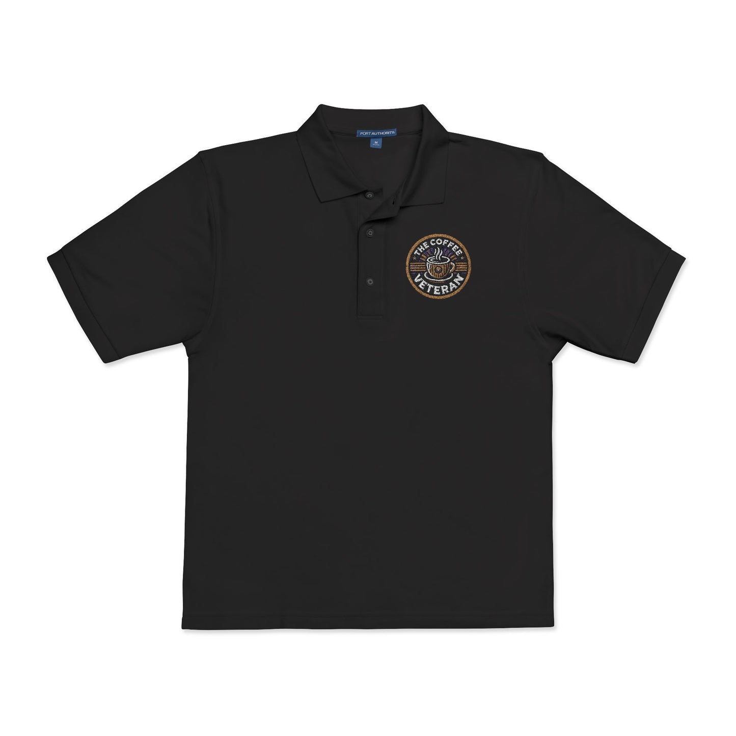 The Coffee Veteran Golf Polo — Embroidered Performance Edition (Multiple Colors Available)