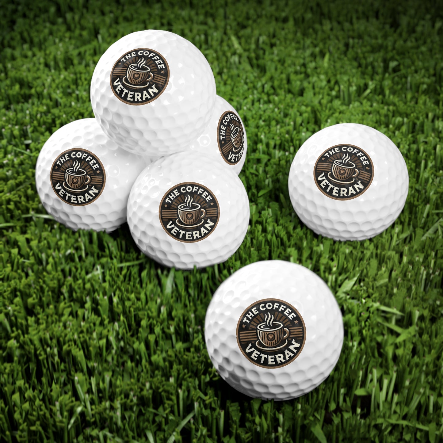 The Coffee Veteran Collector’s Golf Ball Set — Limited Edition 6-Pack for Enthusiasts