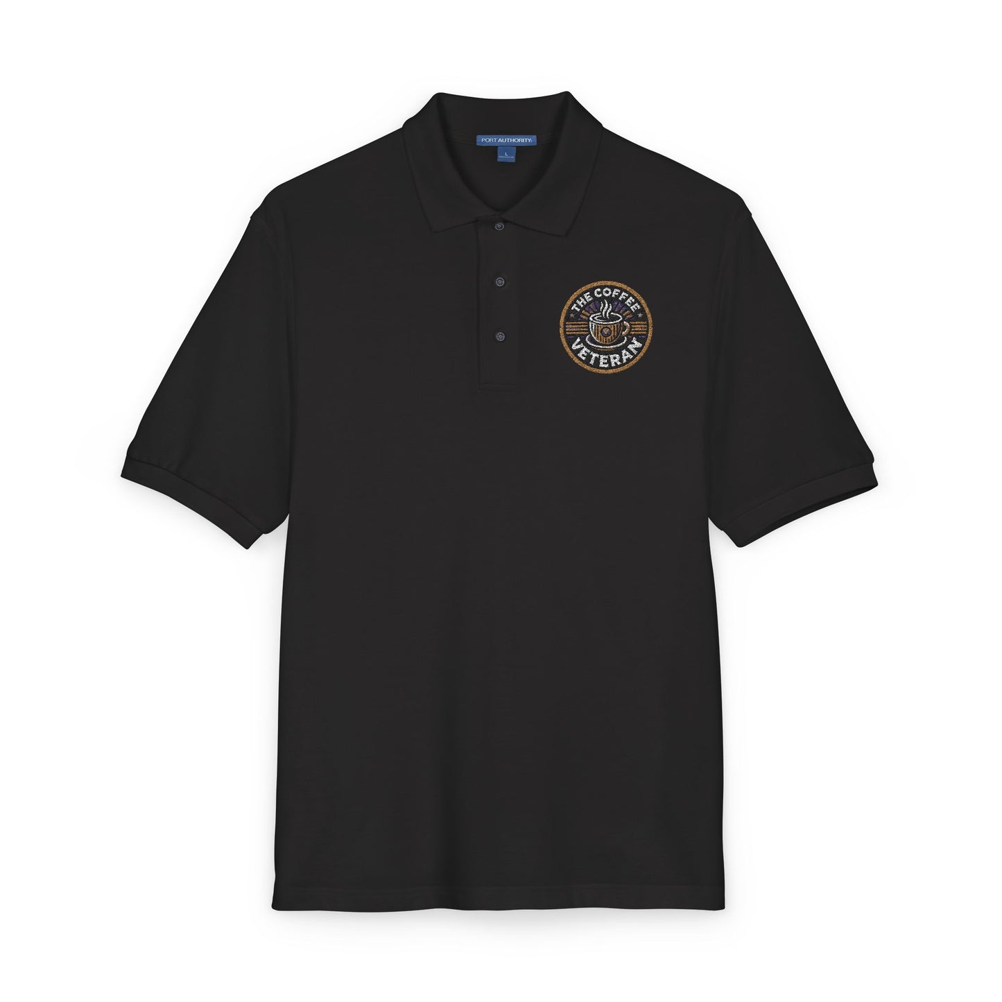 The Coffee Veteran Golf Polo — Embroidered Performance Edition (Multiple Colors Available)