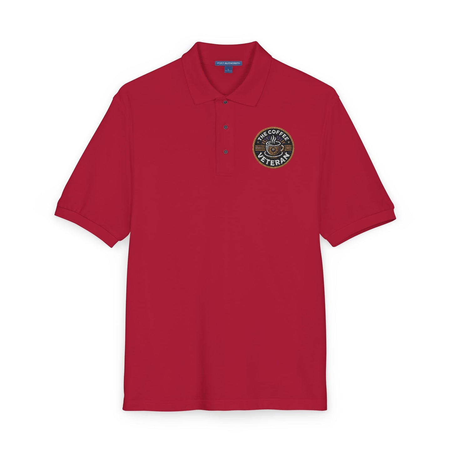 The Coffee Veteran Golf Polo — Embroidered Performance Edition (Multiple Colors Available)