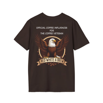 "RED WHITE & BREW" OFFICIAL COFFEE INFLUENCER T-SHIRT by The Coffee Veteran