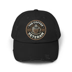 The Coffee Veteran Distressed Cotton Twill Hat (Multiple Colors Avail.)