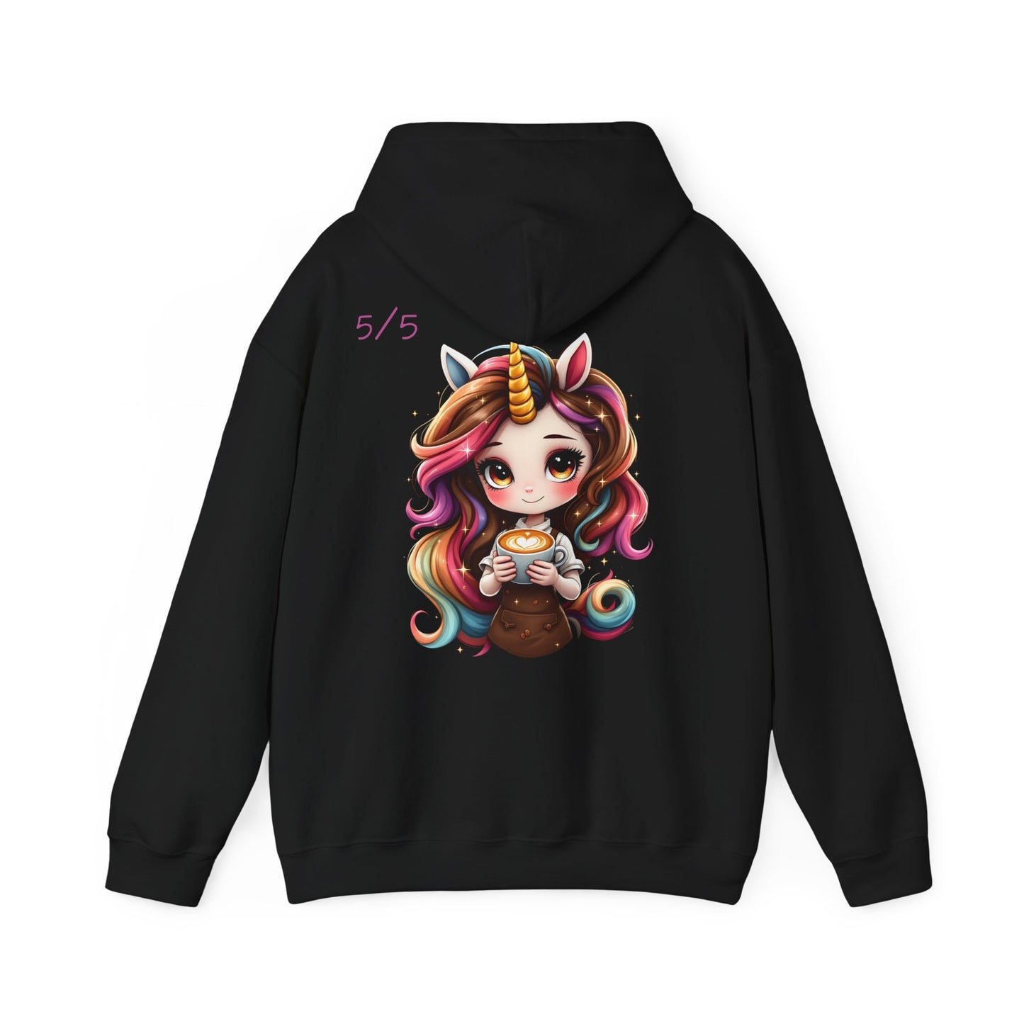 Chibi Female Coffee Unicorn Barista Goddess Hoodie – 5/5 Limited Edition