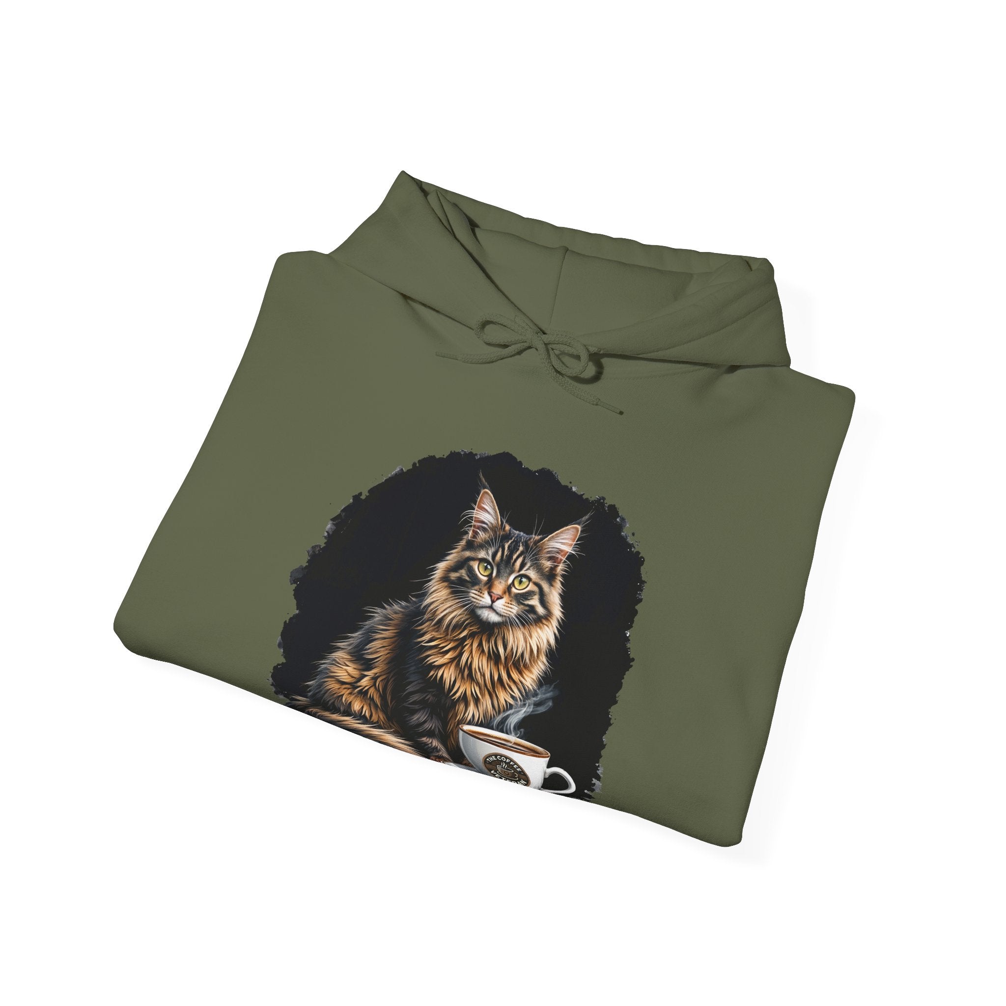 Maine Coon Cat Hoodie by The Coffee Veteran
