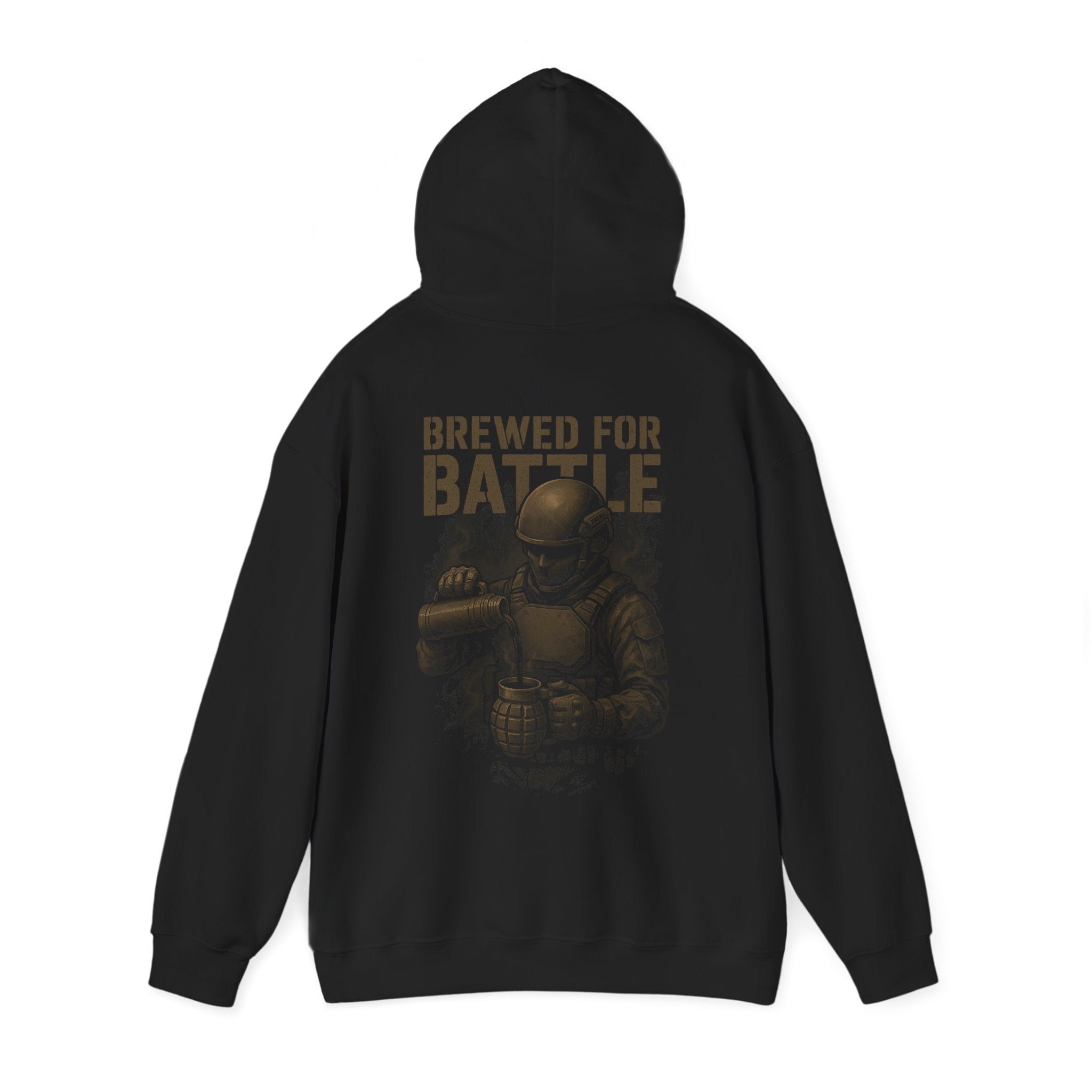 Brewed for Battle — Tactical Edition Hoodie by The Coffee Veteran
