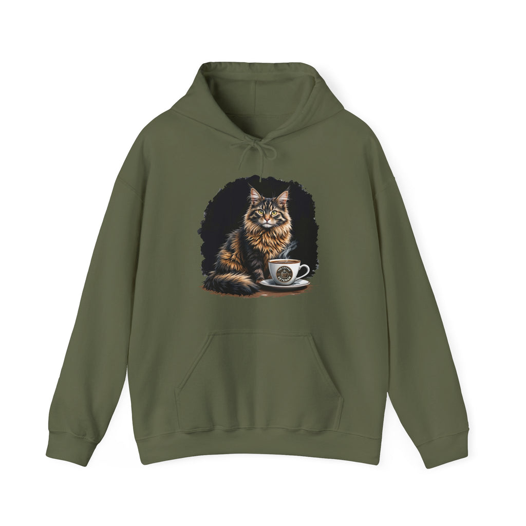 Maine Coon Cat Hoodie by The Coffee Veteran