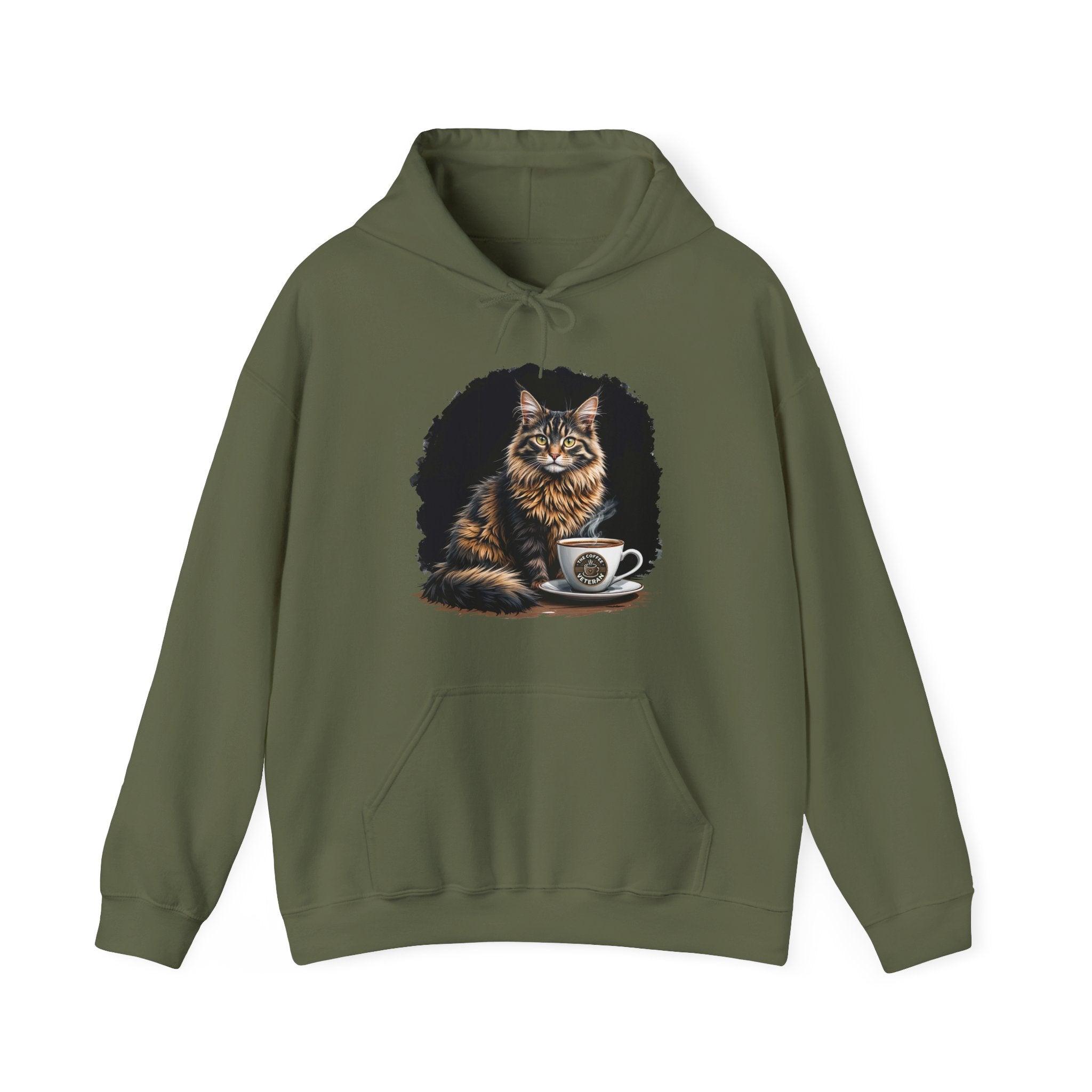 Maine Coon Cat Hoodie by The Coffee Veteran