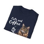 Cats and Coffee Over Everything T-Shirt by The Coffee Veteran