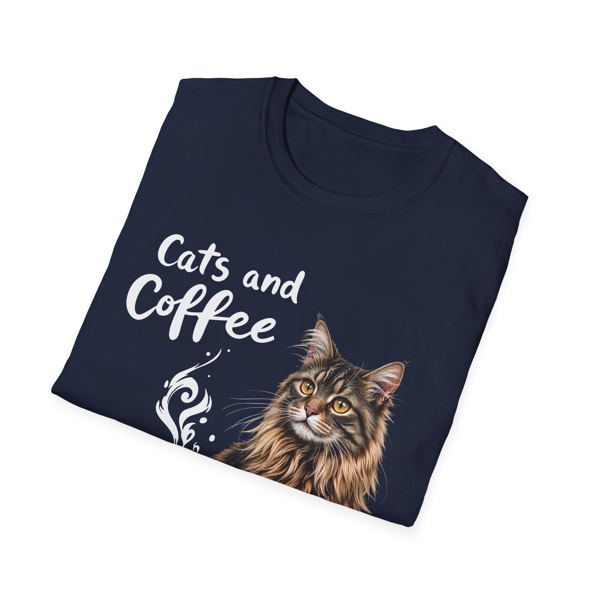 Cats and Coffee Over Everything T-Shirt by The Coffee Veteran