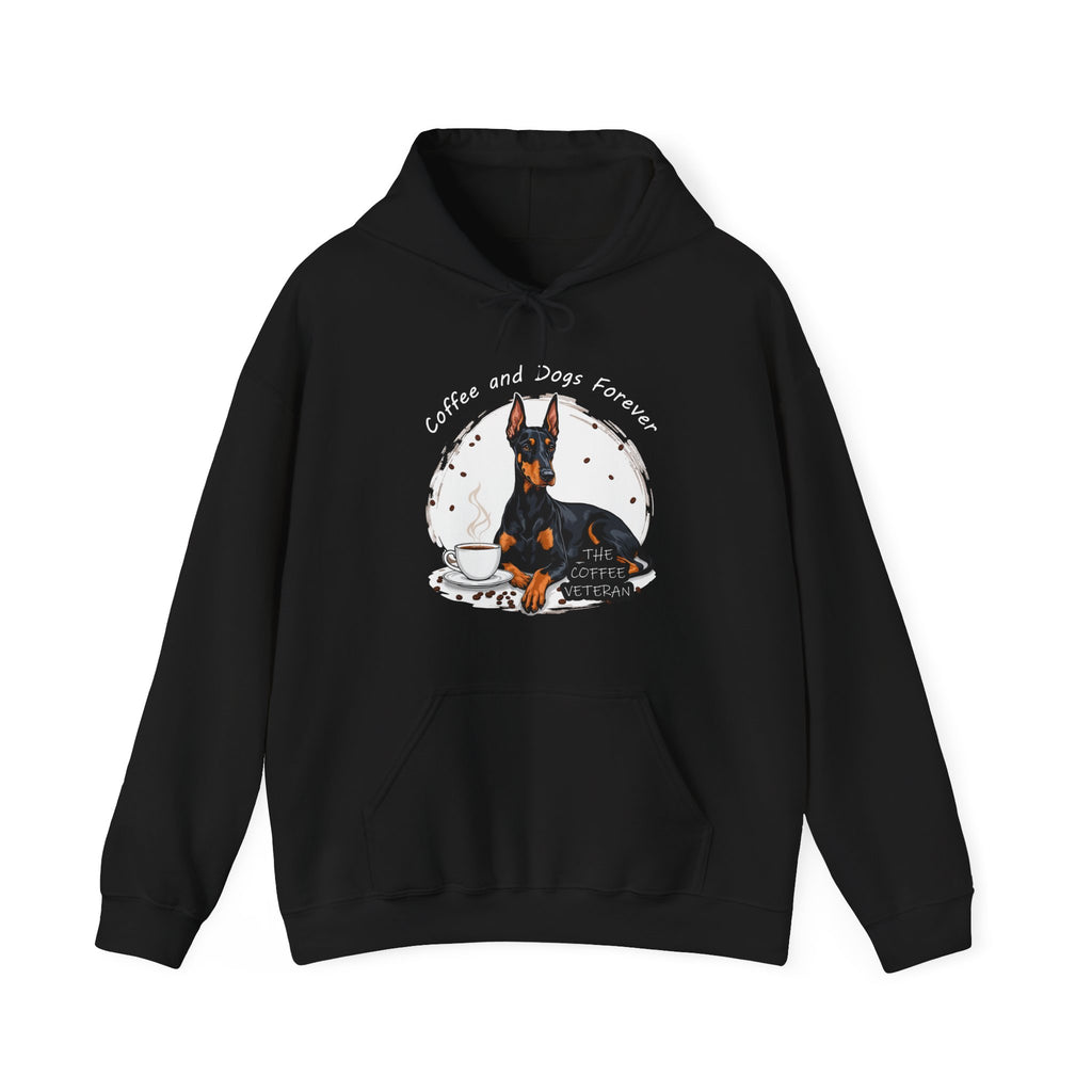 "Coffee and Dogs Forever" Hoodie by The Coffee Veteran