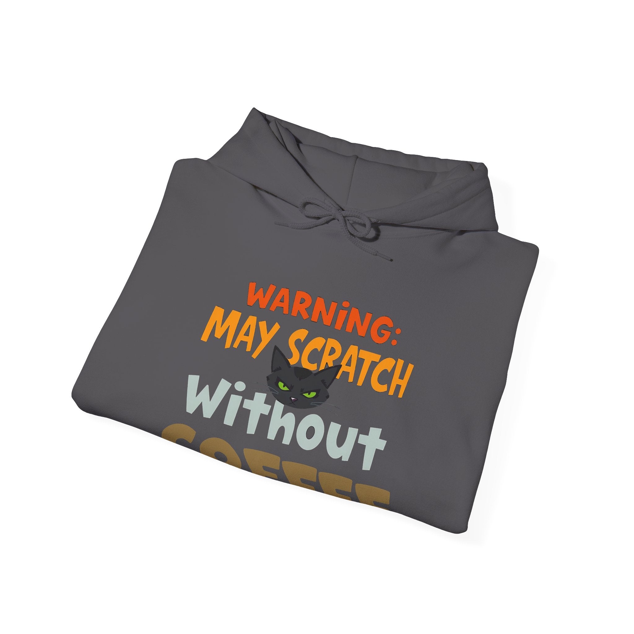 "Warning: May Scratch Without Coffee" Hoodie by The Coffee Veteran