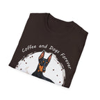 "Coffee and Dogs Forever" T-Shirt by The Coffee Veteran