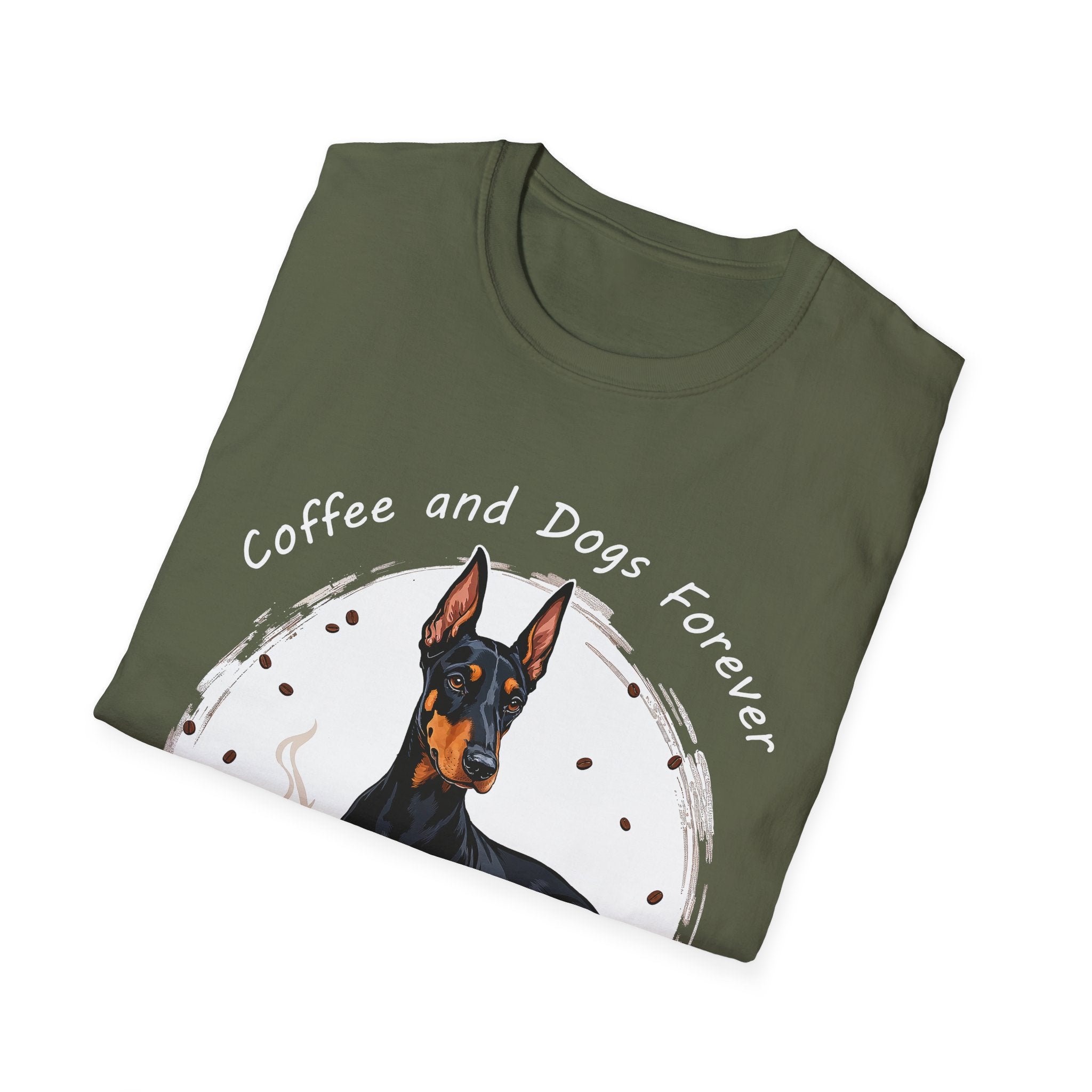 "Coffee and Dogs Forever" T-Shirt by The Coffee Veteran