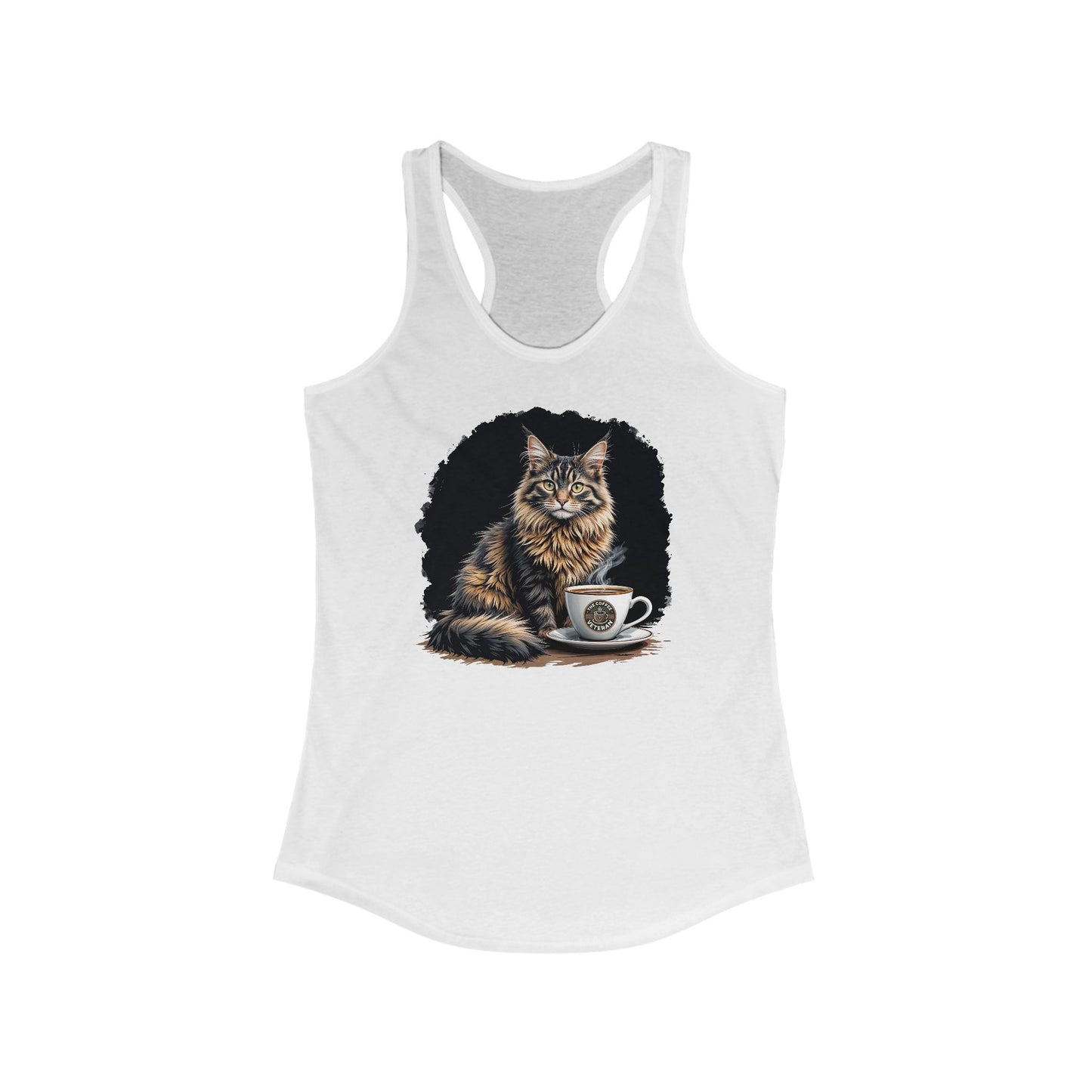 Maine Coon Coffee Tank Top by The Coffee Veteran