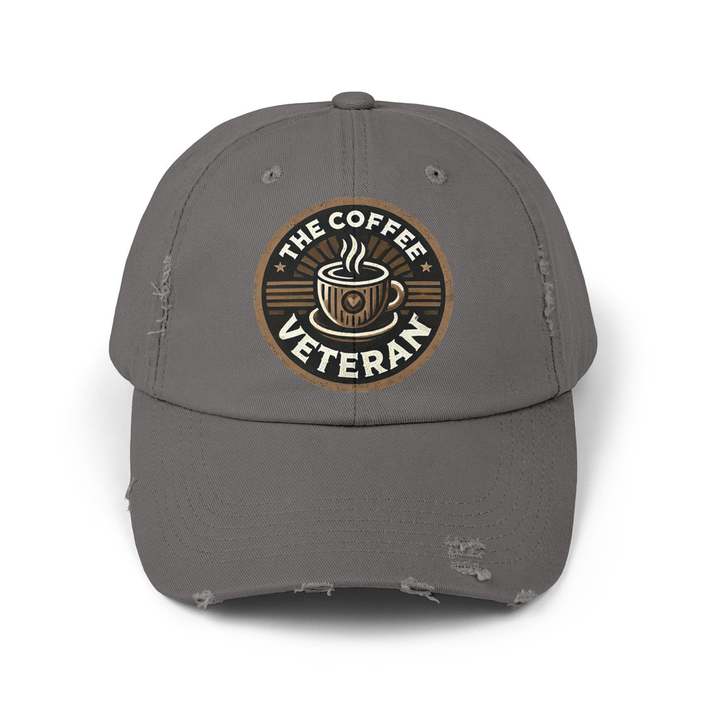 The Coffee Veteran Distressed Cotton Twill Hat (Multiple Colors Avail.)