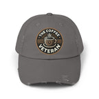 The Coffee Veteran Distressed Cotton Twill Hat (Multiple Colors Avail.)