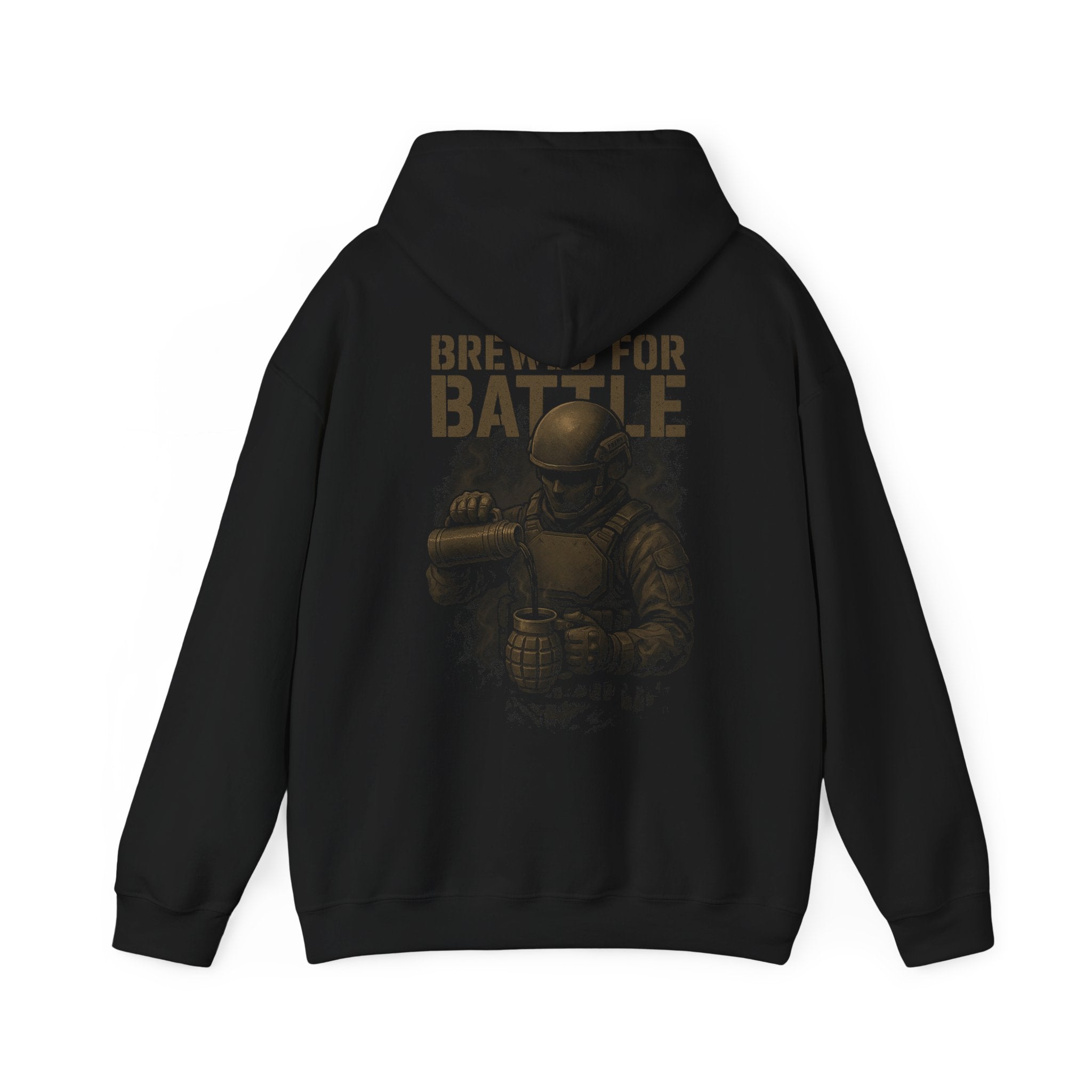 Brewed for Battle — Tactical Edition Hoodie by The Coffee Veteran
