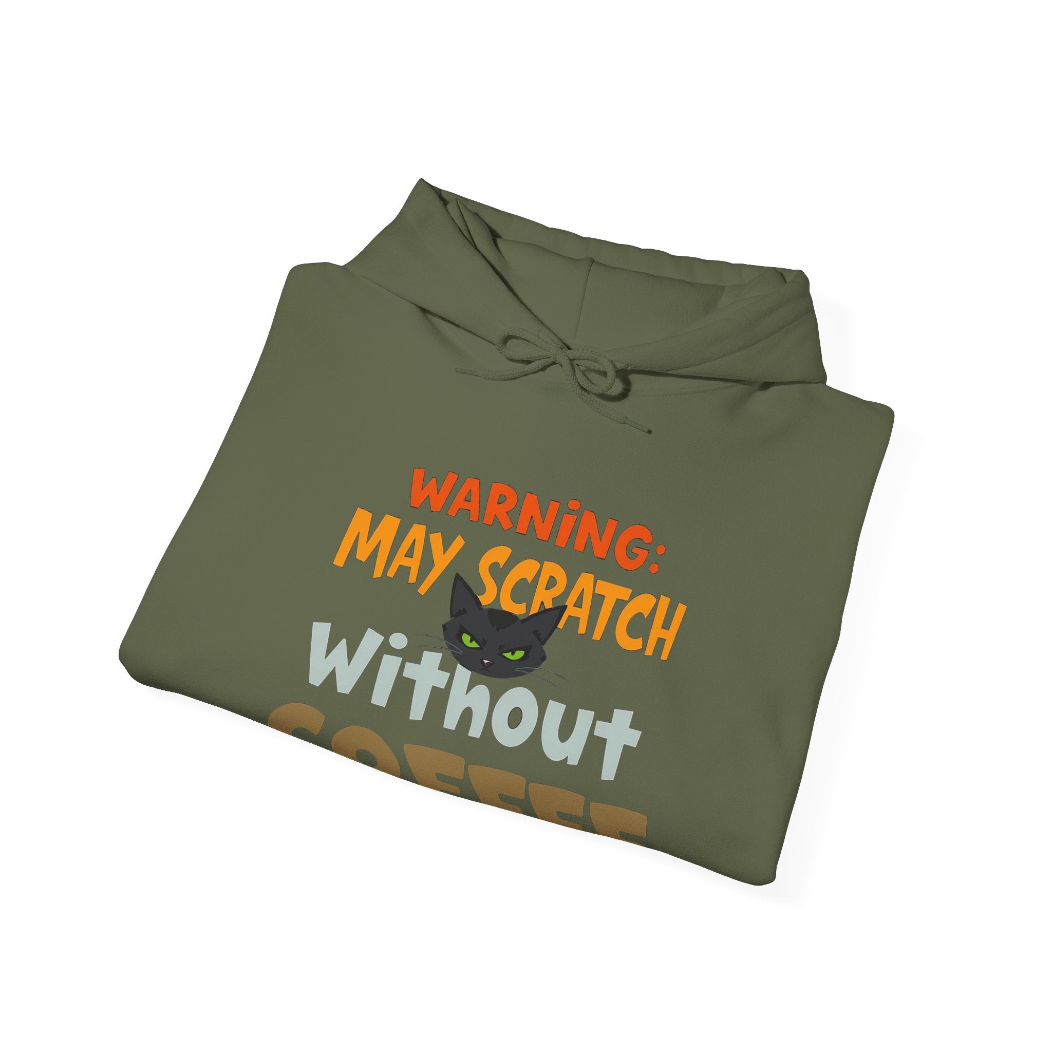 "Warning: May Scratch Without Coffee" Hoodie by The Coffee Veteran