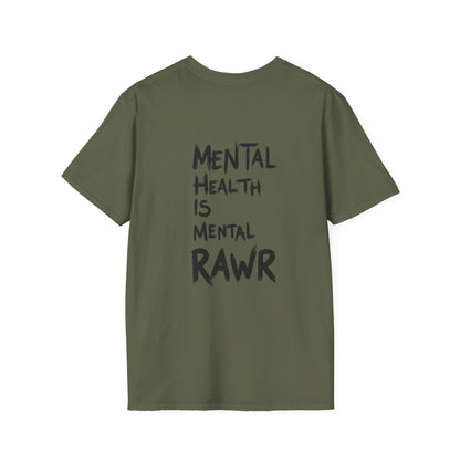 "Mental Health is Mental RAWR" T-Shirt by The Coffee Veteran