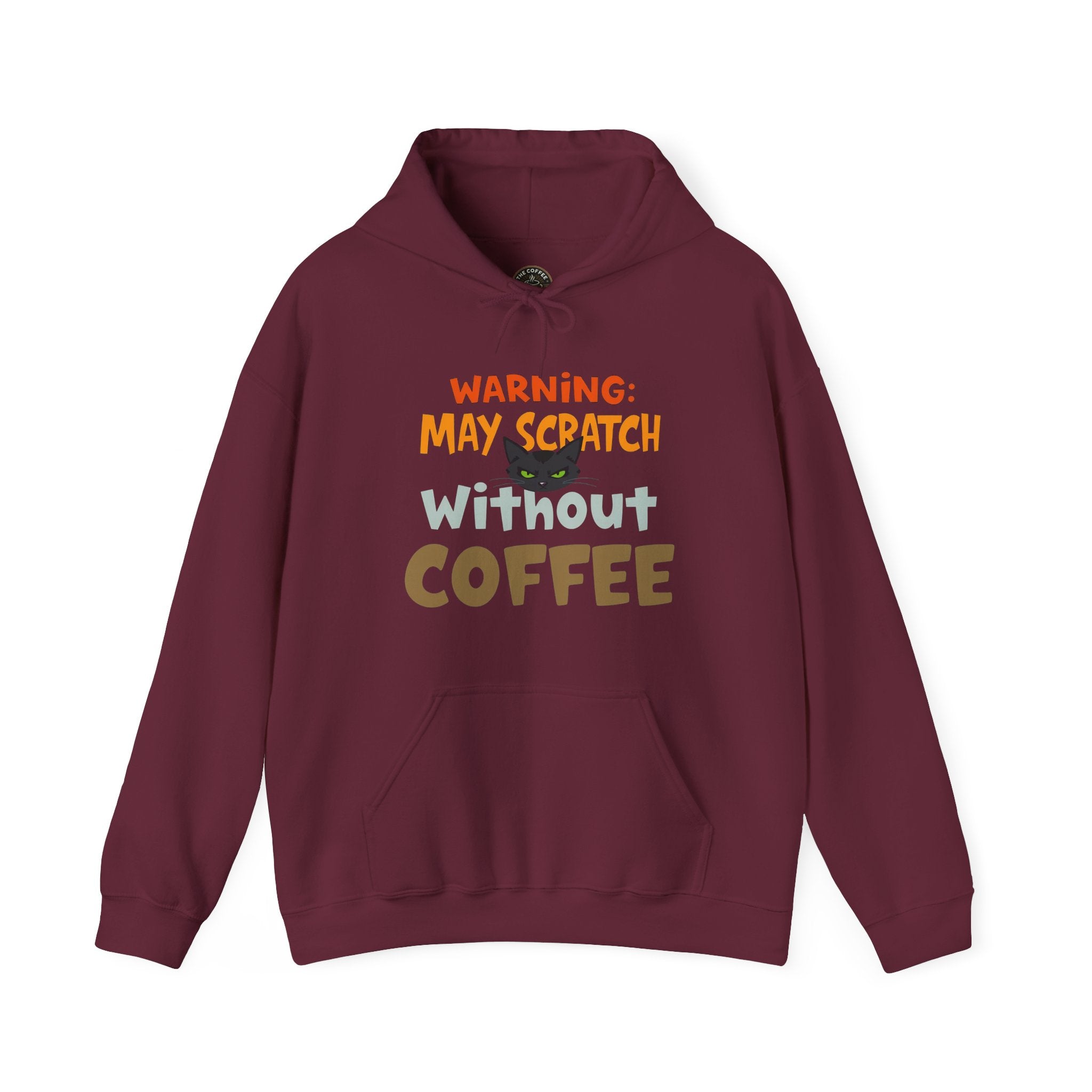 "Warning: May Scratch Without Coffee" Hoodie by The Coffee Veteran