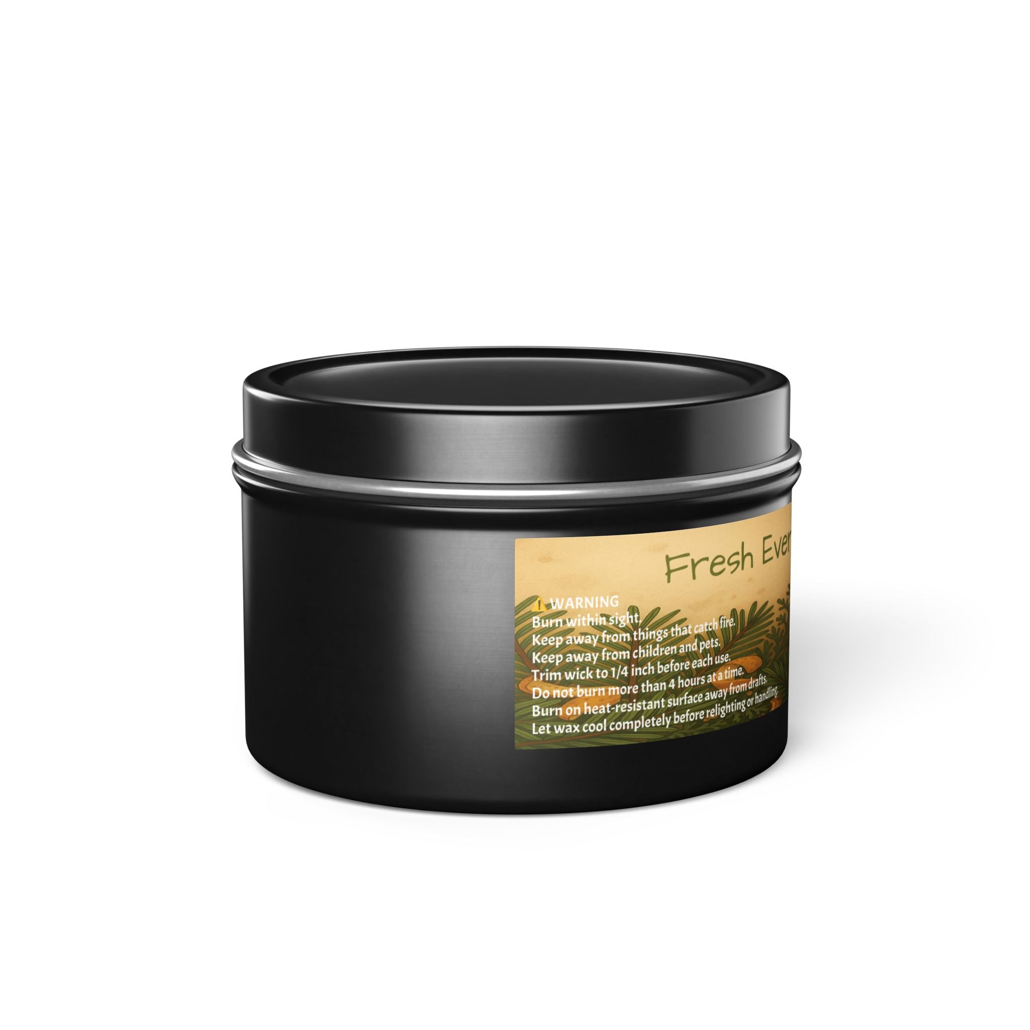 Fresh Evergreen Morning Scented Tin Candle by The Coffee Veteran