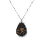 Eye of Horus Amulet Necklace, Ellipse Pendant