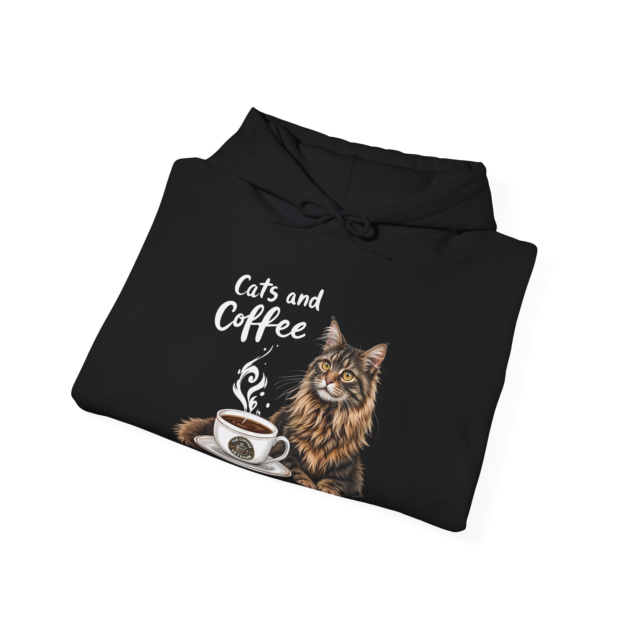 "Cats and Coffee Over Everything" Hoodie by The Coffee Veteran