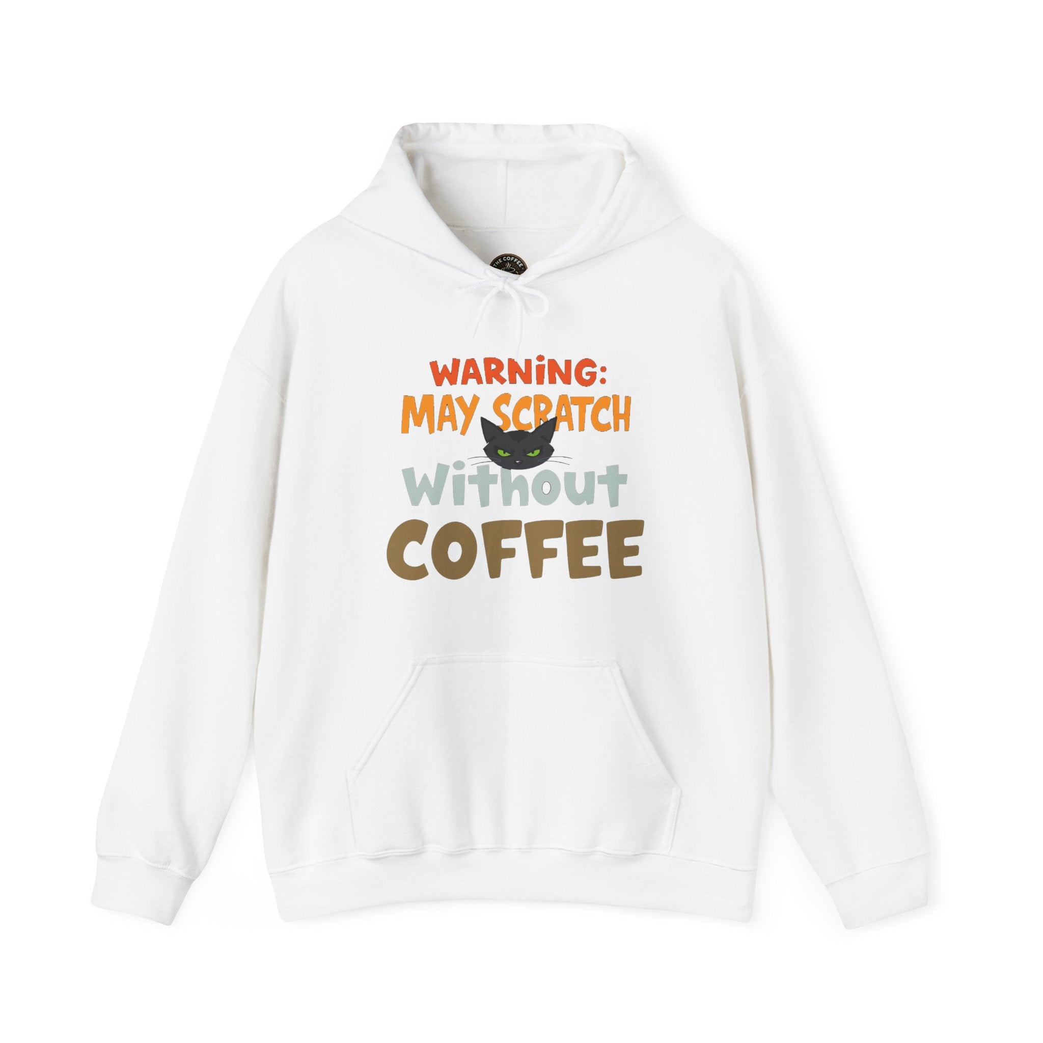"Warning: May Scratch Without Coffee" Hoodie by The Coffee Veteran