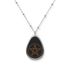 Witch’s Ward Pendant, Ellipse Pentagram Necklace