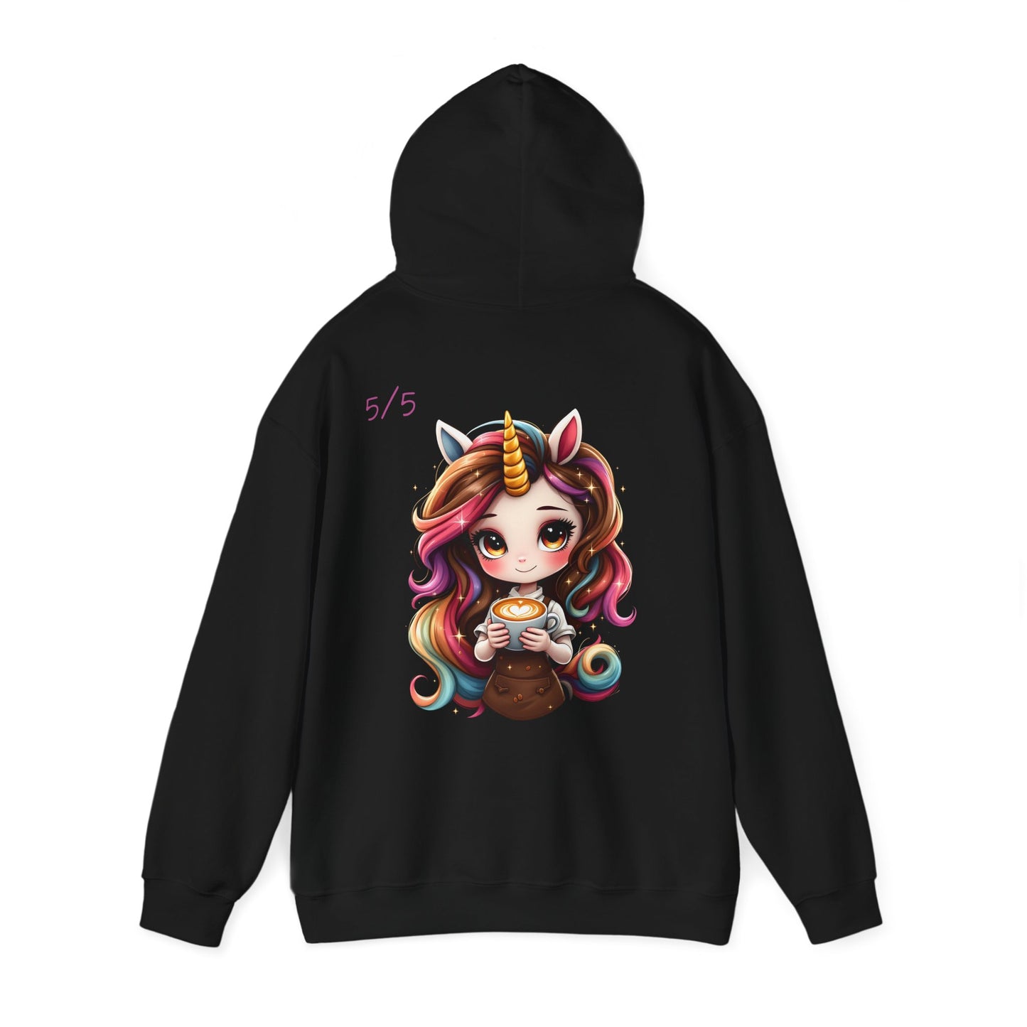 Chibi Female Coffee Unicorn Barista Goddess Hoodie – 5/5 Limited Edition