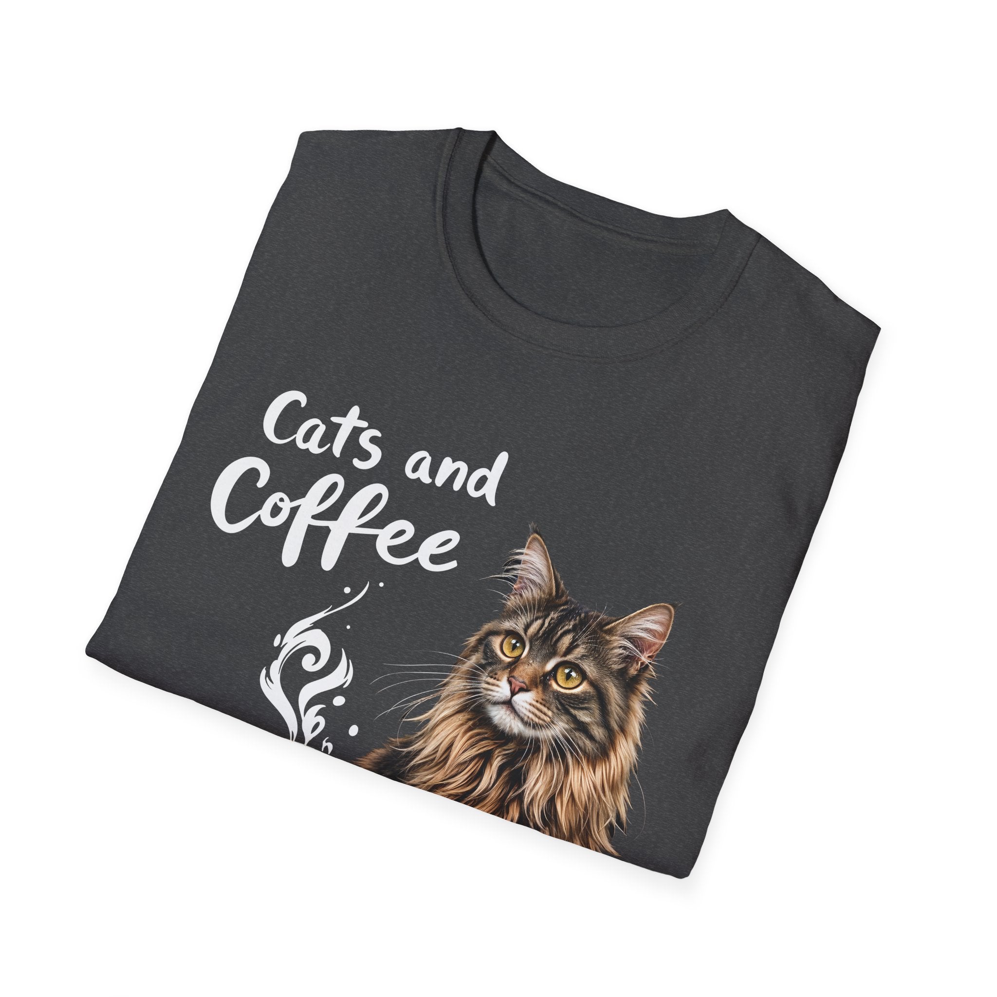 Cats and Coffee Over Everything T-Shirt by The Coffee Veteran