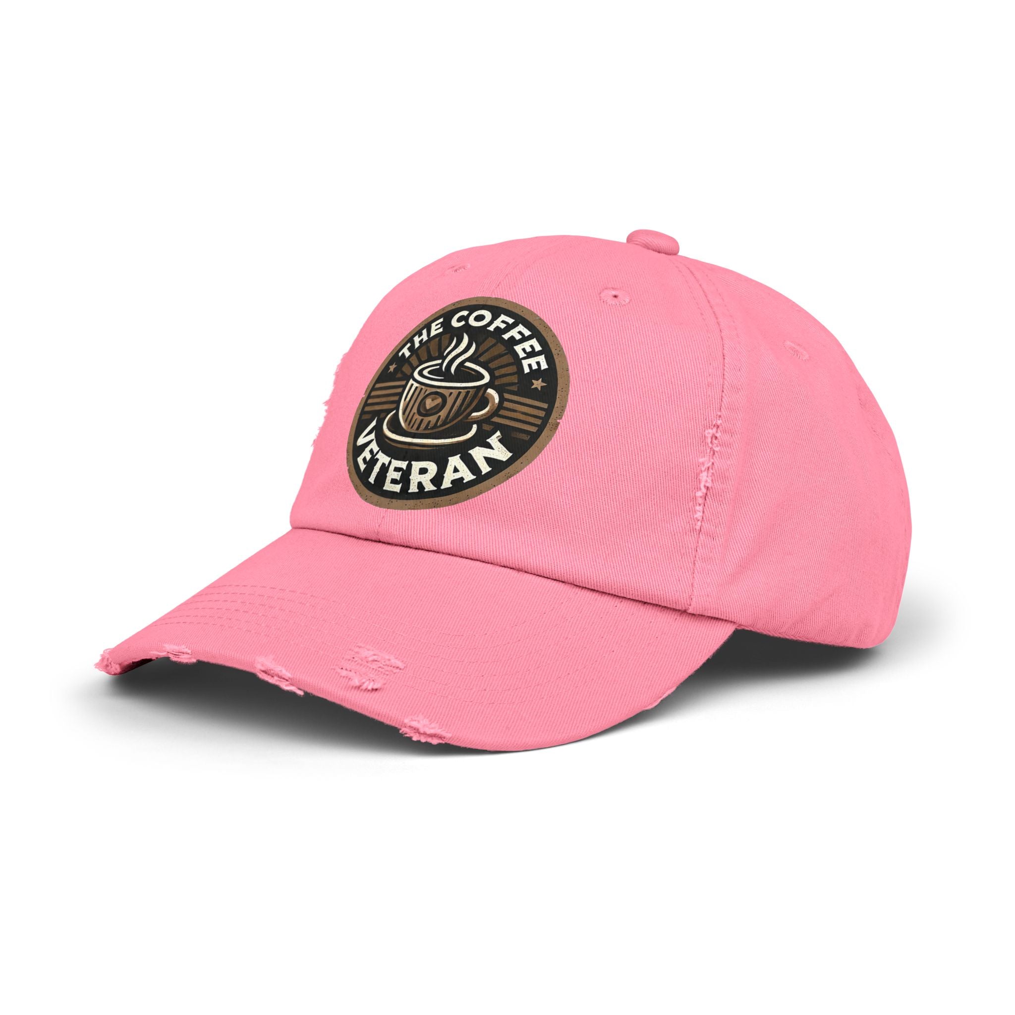 The Coffee Veteran Distressed Cotton Twill Hat (Multiple Colors Avail.)