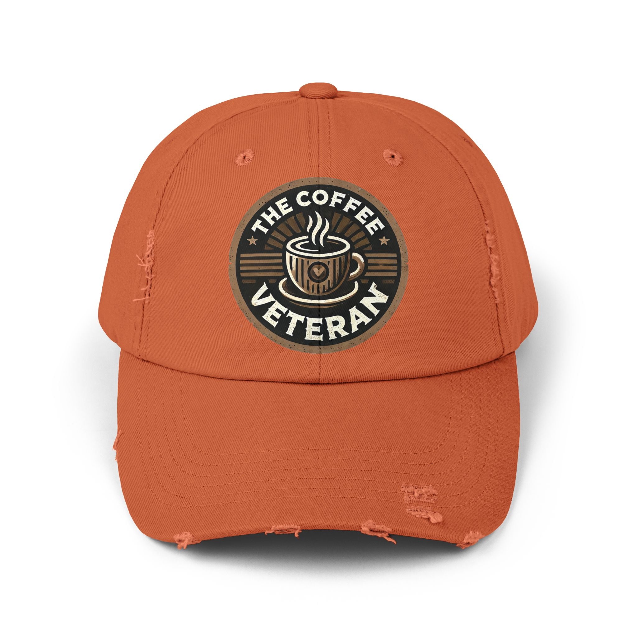 The Coffee Veteran Distressed Cotton Twill Hat (Multiple Colors Avail.)