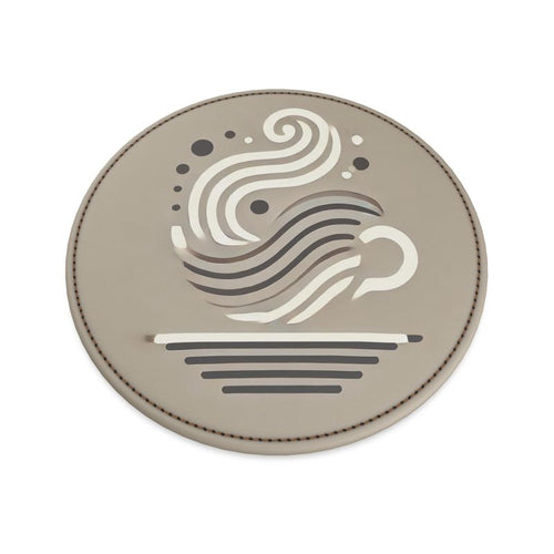 "Cream Cafe" Edition Leather Coaster