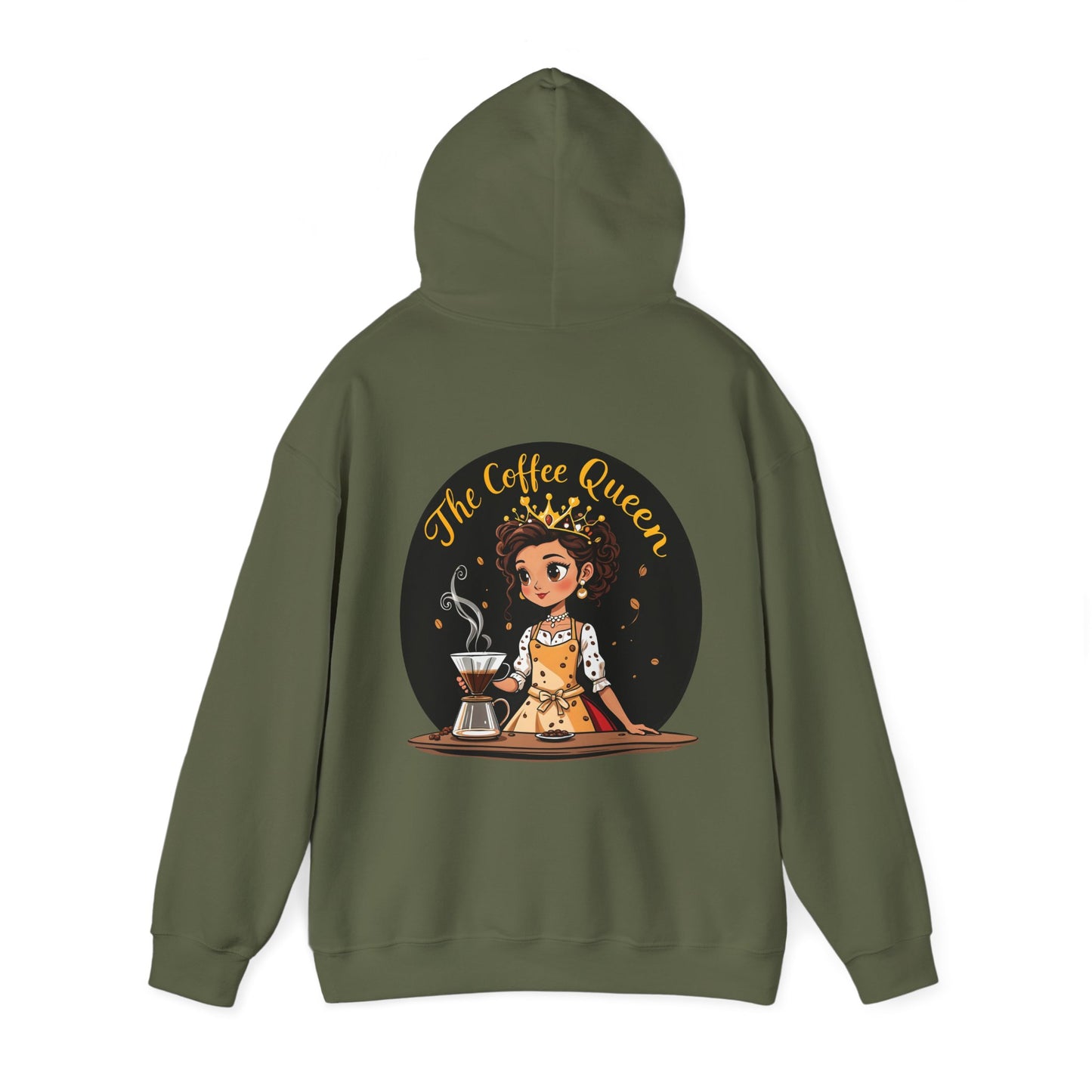 The Coffee Queen Hoodie by The Coffee Veteran – Rule Your Brew with Elegance