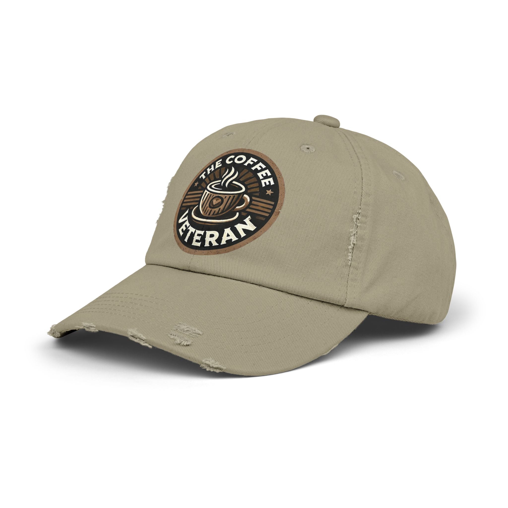 The Coffee Veteran Distressed Cotton Twill Hat (Multiple Colors Avail.)