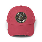 The Coffee Veteran Distressed Cotton Twill Hat (Multiple Colors Avail.)
