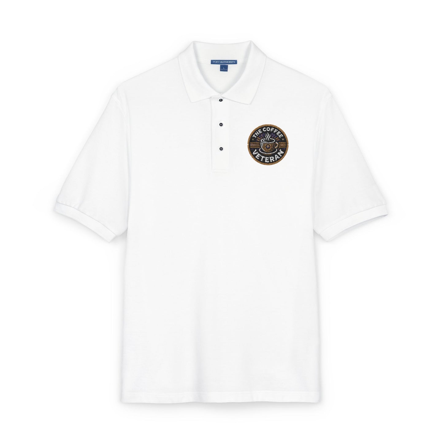 The Coffee Veteran Golf Polo — Embroidered Performance Edition (Multiple Colors Available)