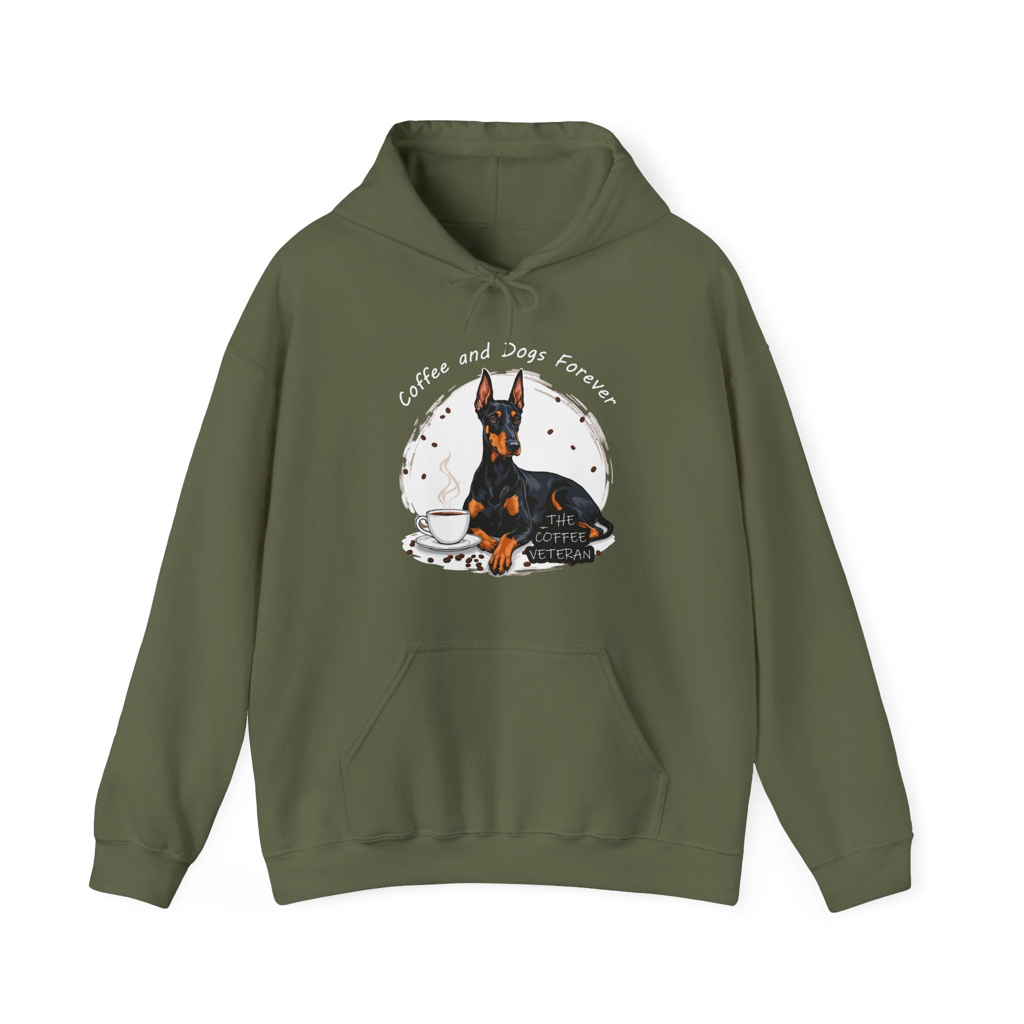 "Coffee and Dogs Forever" Hoodie by The Coffee Veteran