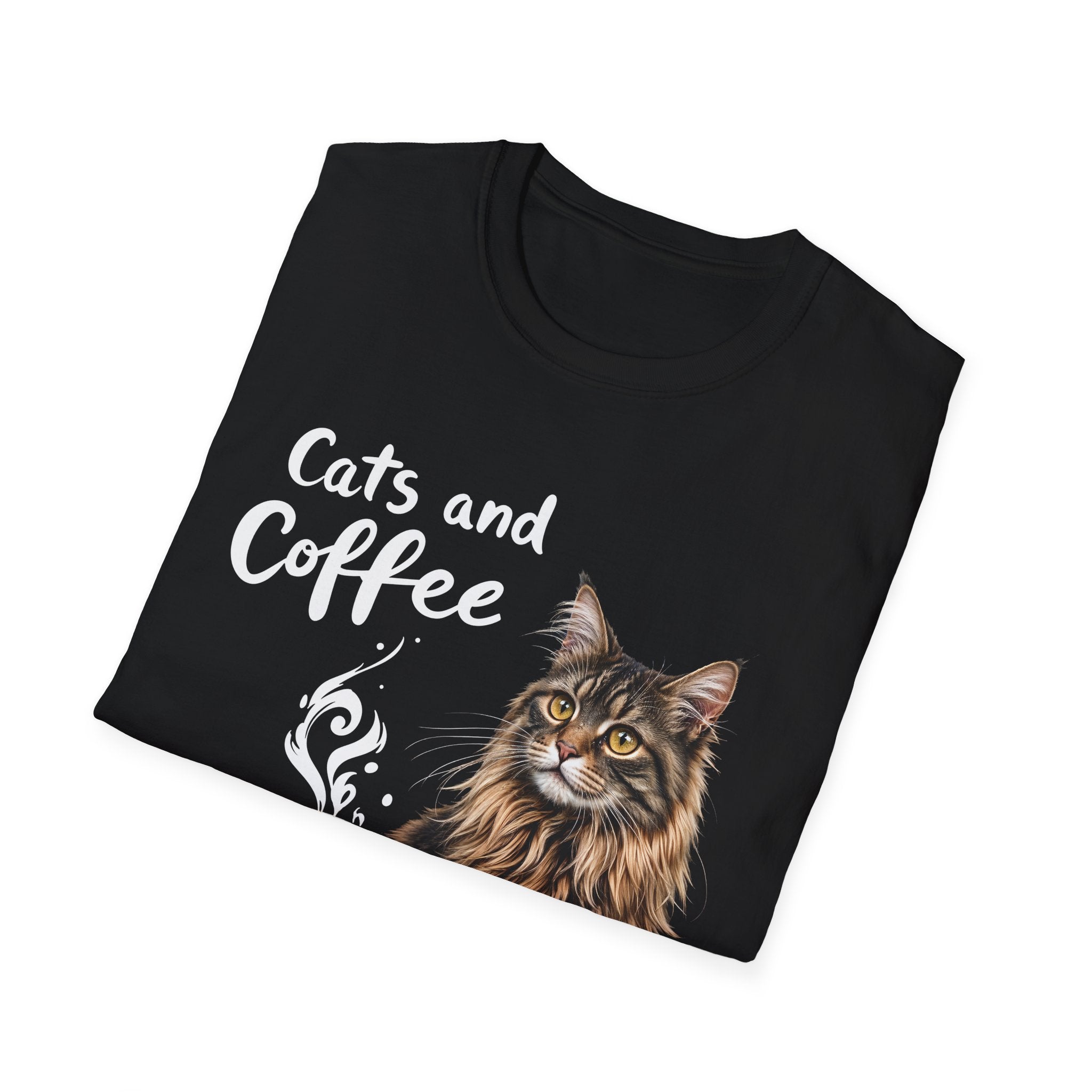 Cats and Coffee Over Everything T-Shirt by The Coffee Veteran