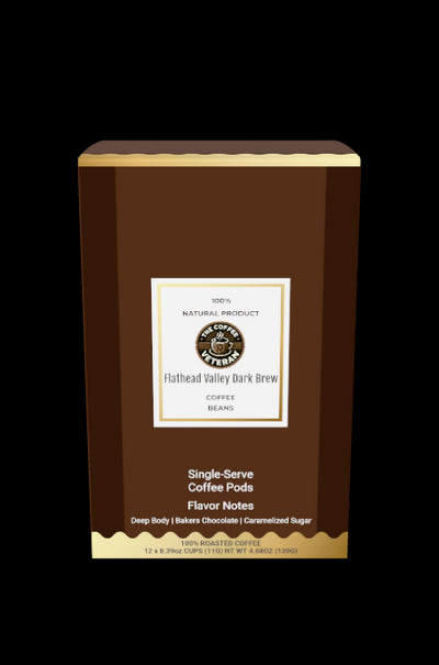 Flathead Valley Dark Brew Single Serve Coffee Pods (12 Pack)
