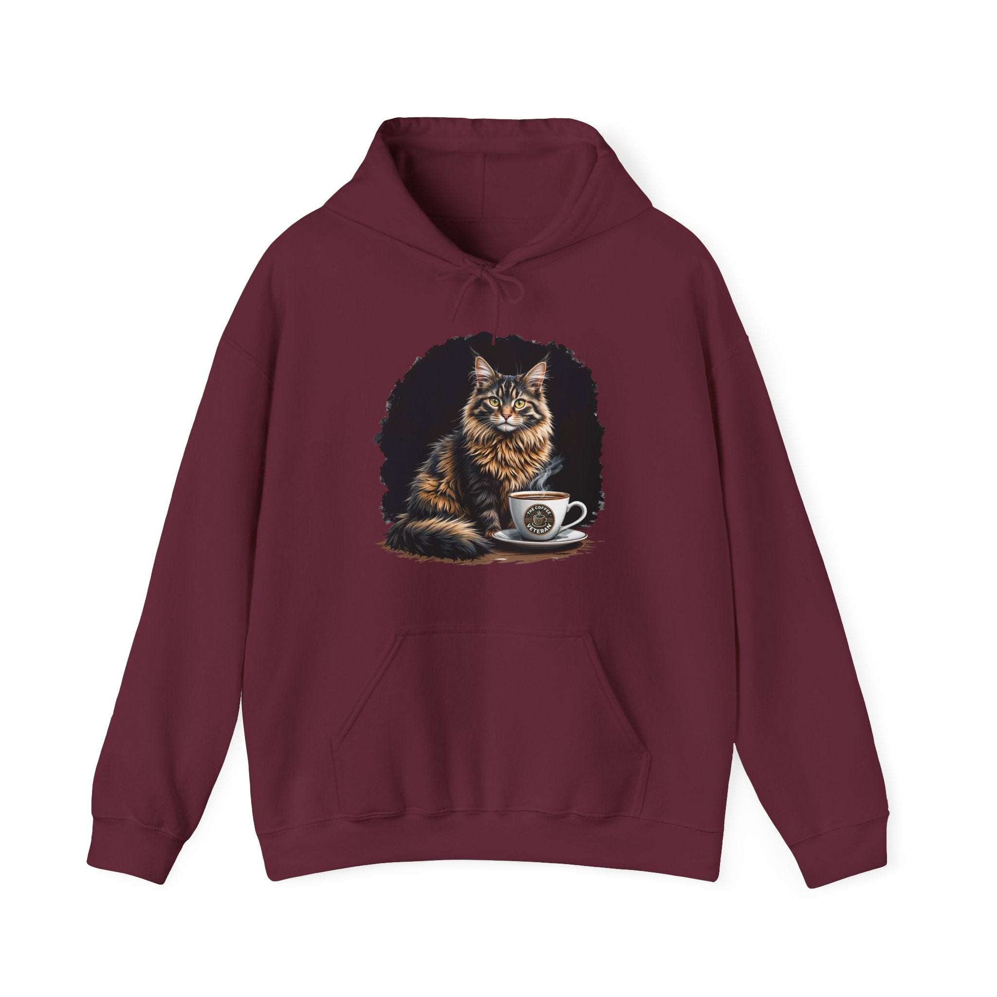 Maine Coon Cat Hoodie by The Coffee Veteran