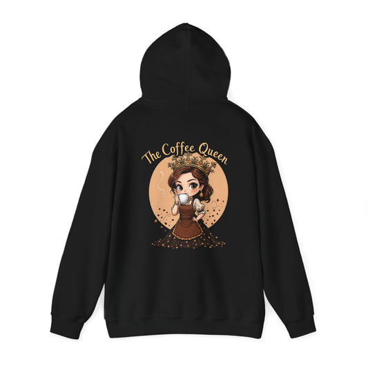 The Coffee Queen Hoodie by The Coffee Veteran – Rule Your Coffee Kingdom in Style