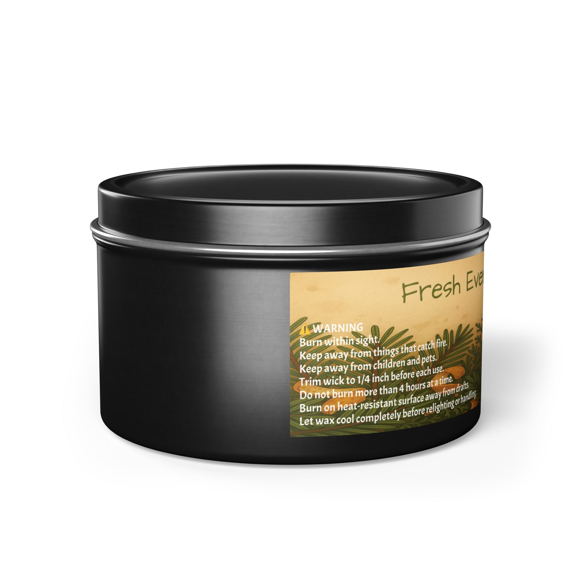 Fresh Evergreen Morning Scented Tin Candle by The Coffee Veteran