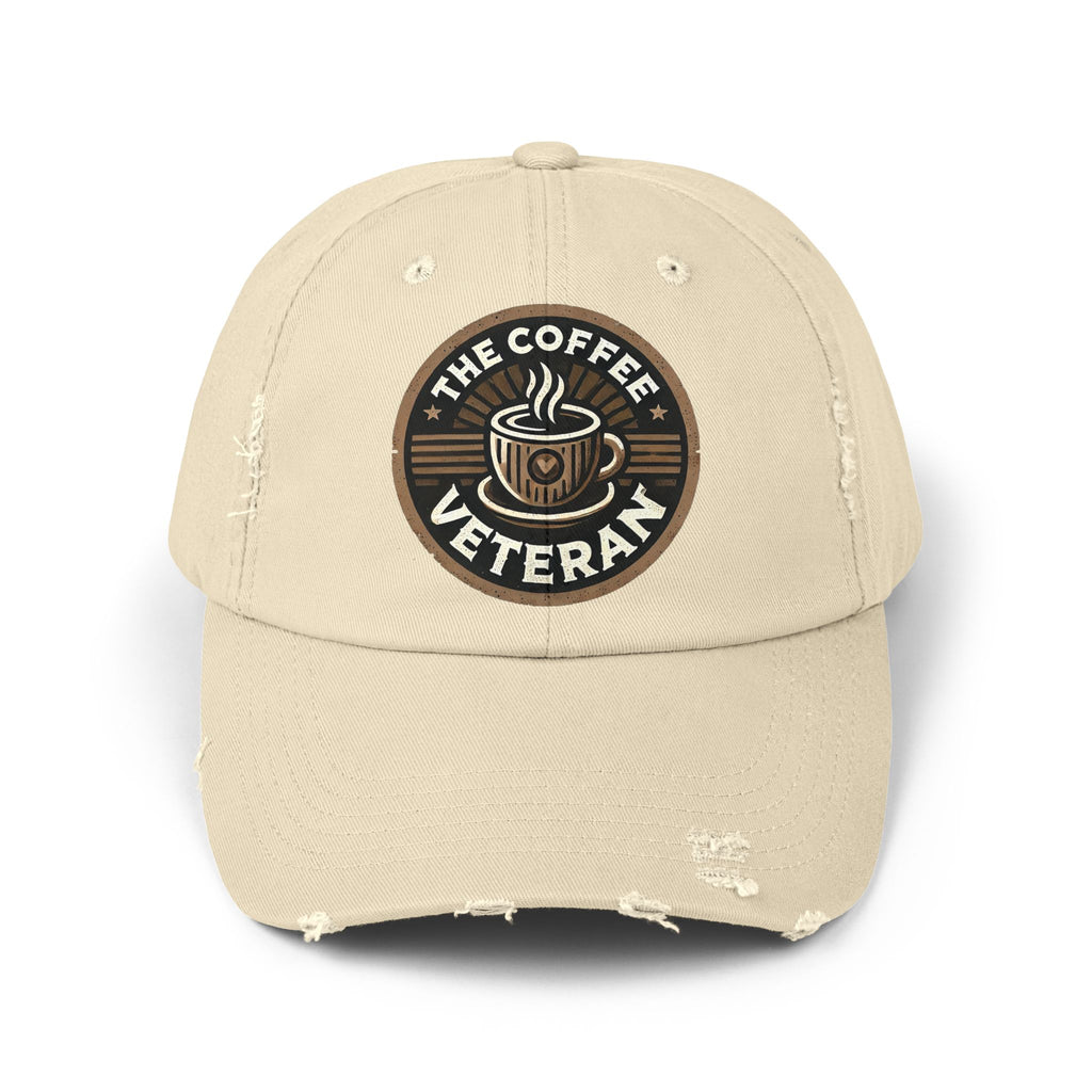 The Coffee Veteran Distressed Cotton Twill Hat (Multiple Colors Avail.)