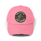 The Coffee Veteran Distressed Cotton Twill Hat (Multiple Colors Avail.)