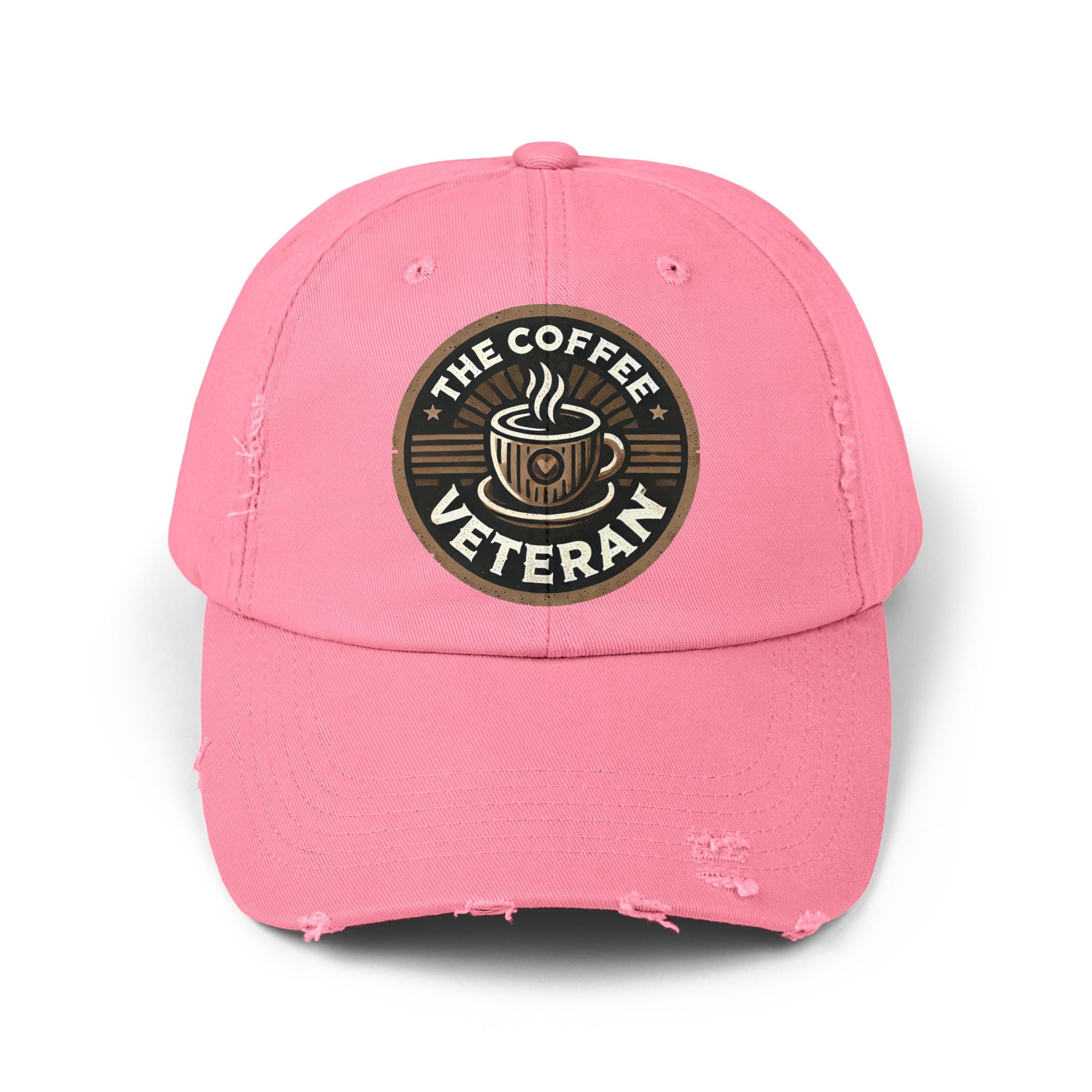 The Coffee Veteran Distressed Cotton Twill Hat (Multiple Colors Avail.)